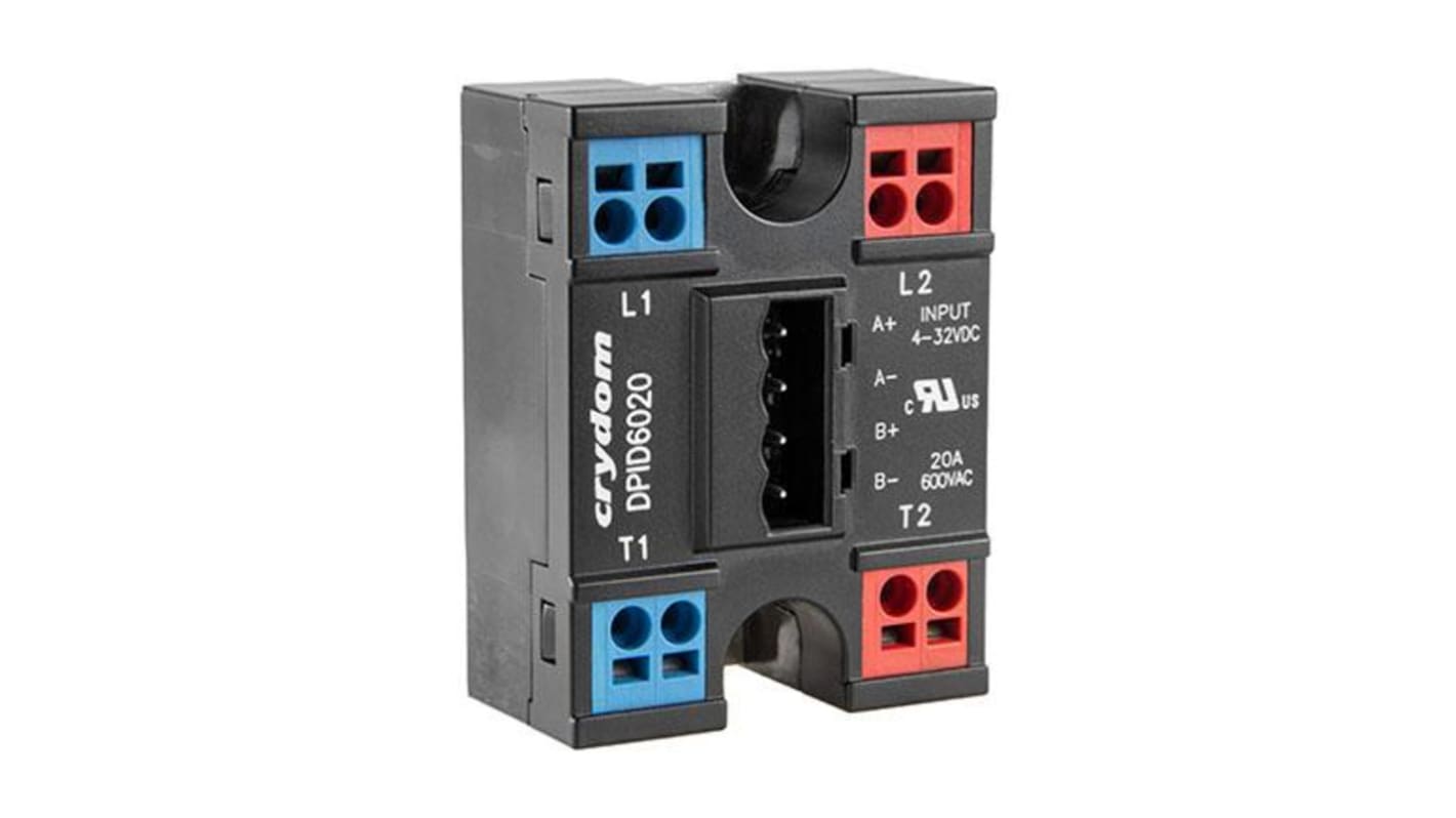 DPID24XX Series Solid State Relay, 20 A Load, Panel Mount, 280 V ac Load, 32 V ac Control