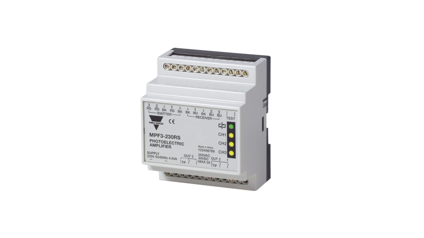 Rs-Online Sensore fotoelettrico Rettangolare Carlo Gavazzi uscita Relè