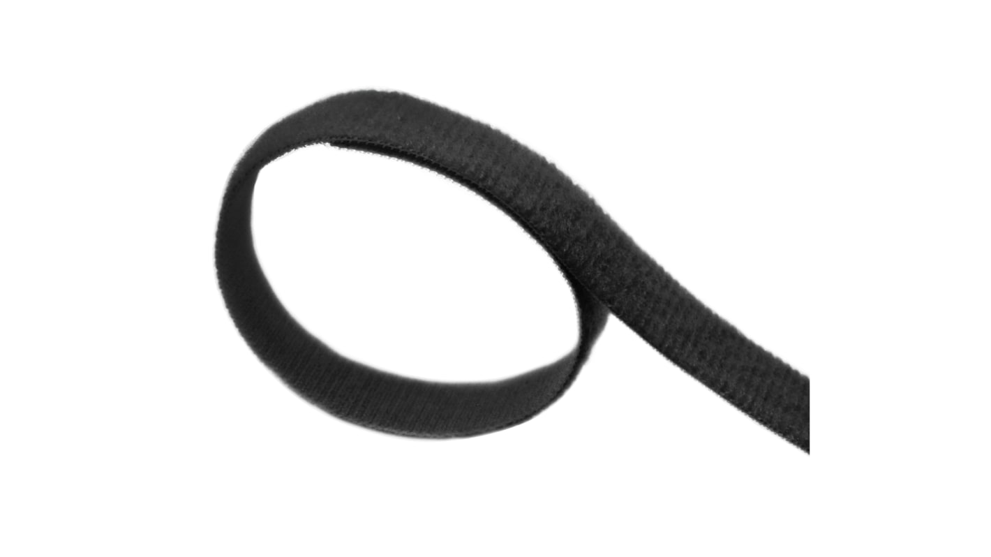 Velcro  Self Engaging Black Reclosable Fastener, 50mm x 25m