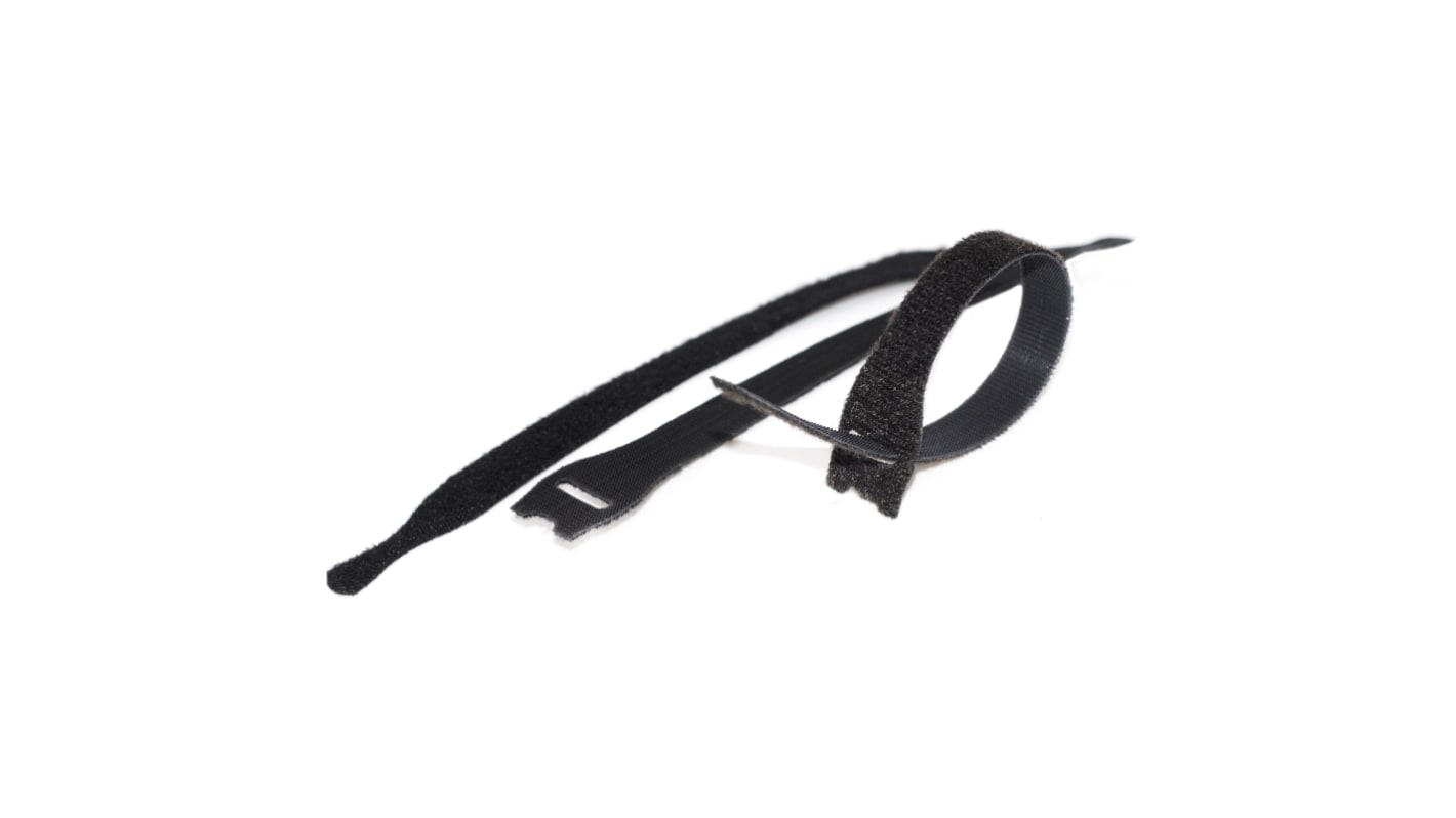 Velcro  Self Engaging Black Reclosable Fastener, 13mm x 200mm