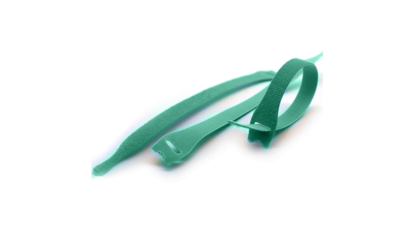 Velcro  Self Engaging Green Reclosable Fastener, 13mm x 200mm