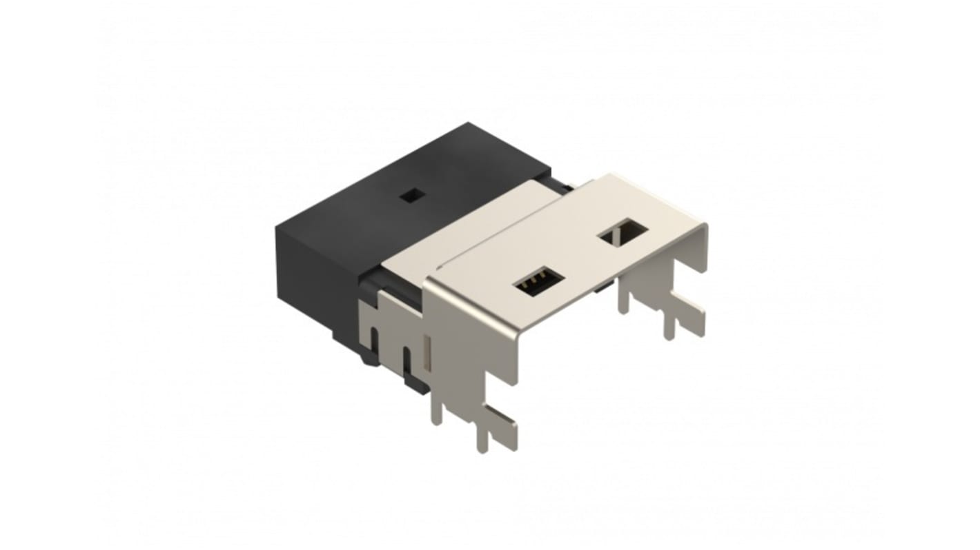 Amphenol Communications Solutions, U10C43827 Through Hole Right Angle Mini I/O Connector, Unshielded