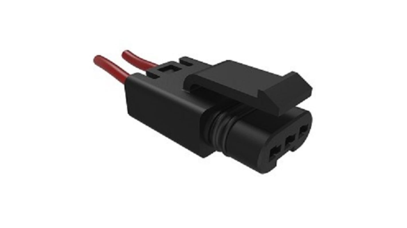 Amphenol Communications Solutions FLHS2100 Series Straight Wire Mount PCB Socket, 2-Contact, 1-Row, 2.5mm Pitch, Crimp