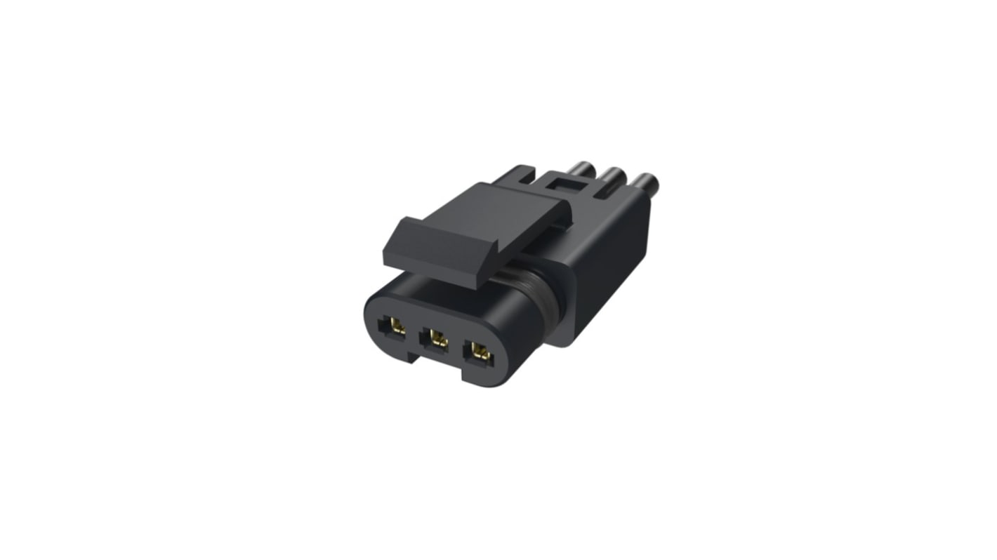 Amphenol Communications Solutions FLHS3P008 Series Straight PCB Socket, 3-Contact, 1-Row, 2.5mm Pitch, Cable Termination
