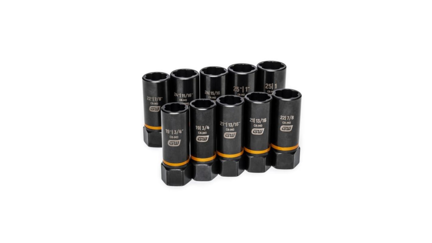 GearWrench 10-Piece Metric 1/2 in Standard Socket Set with Ratchet, Extraction