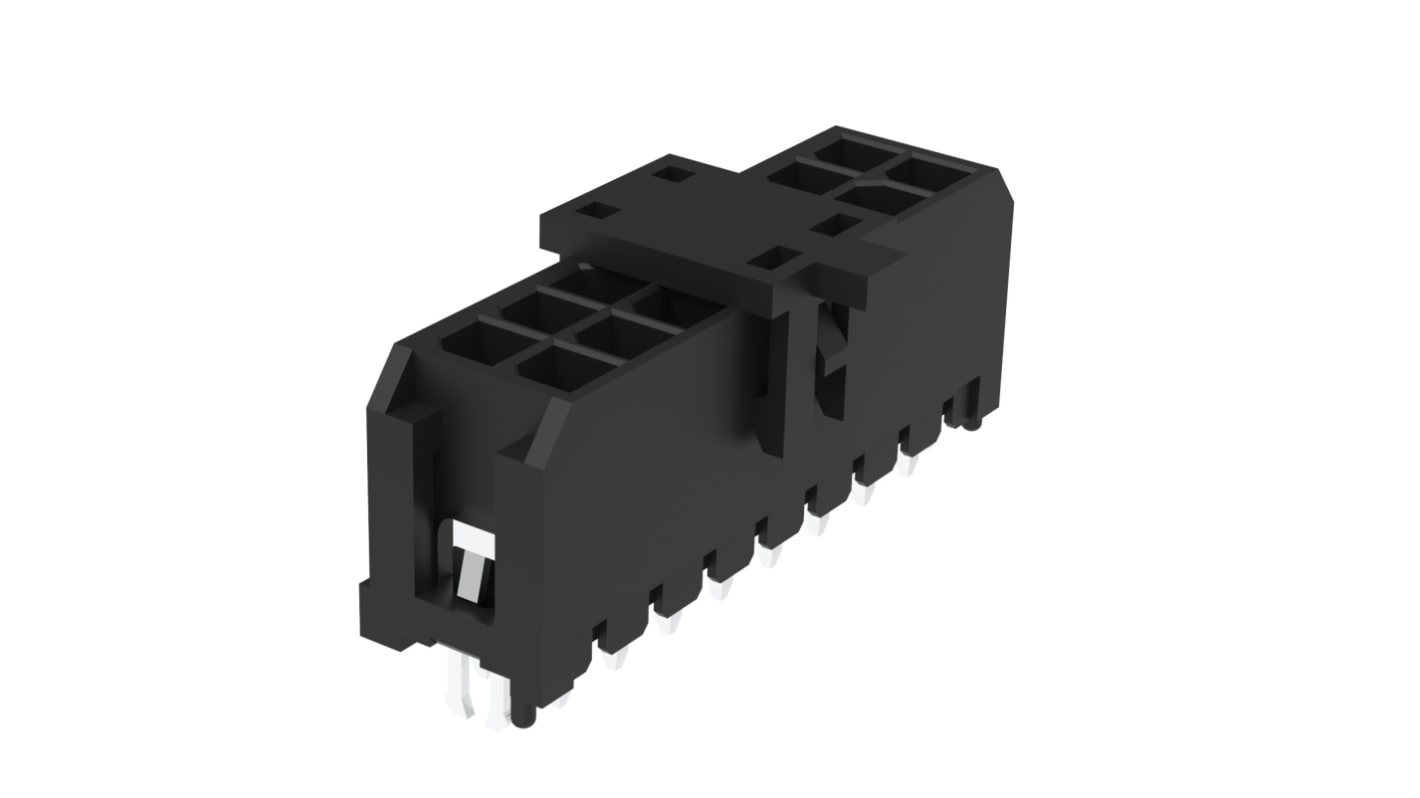Amphenol Communications Solutions G88MP161020 Series Vertical Board Mount PCB Socket, 16-Contact, 2-Row, 3mm Pitch,
