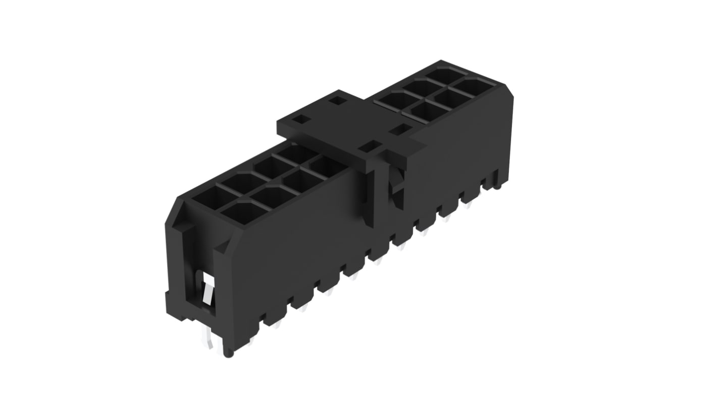 Amphenol Communications Solutions G88MP201020 Series Vertical Board Mount PCB Socket, 20-Contact, 2-Row, 3mm Pitch,