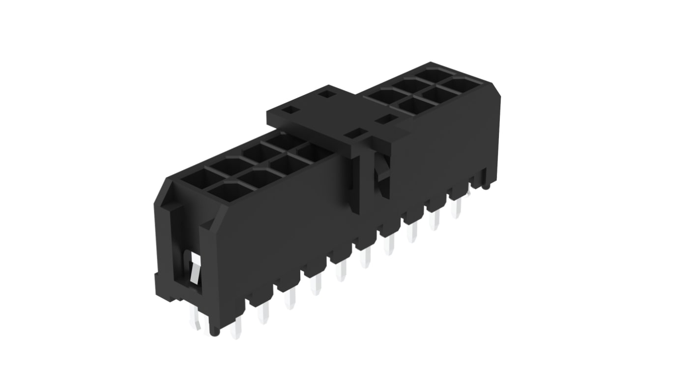 Amphenol Communications Solutions G88MP201028 Series Vertical Board Mount PCB Socket, 20-Contact, 2-Row, 3mm Pitch,