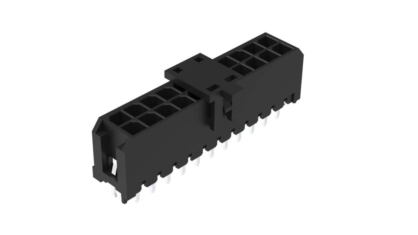 G88MP221028 Series Vertical Board Mount PCB Socket, 22-Contact, 2-Row, 3mm Pitch, Solder Termination