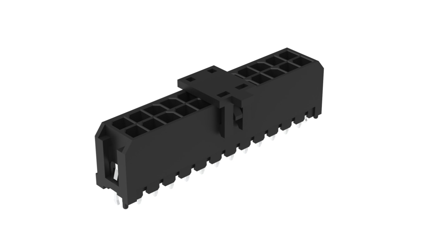 Amphenol Communications Solutions G88MP241020 Series Vertical Board Mount PCB Socket, 24-Contact, 2-Row, 3mm Pitch,