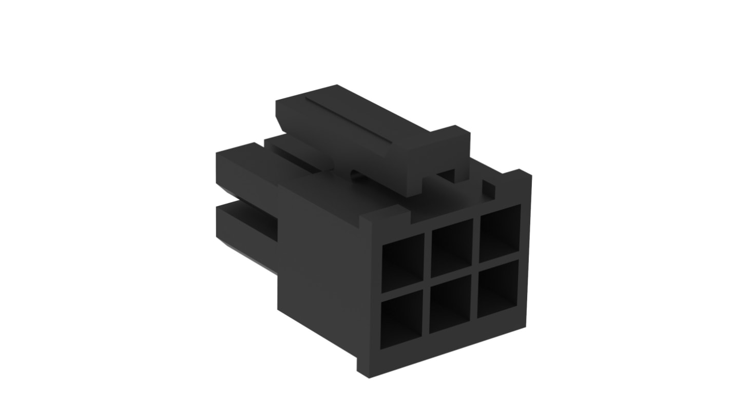 Amphenol Communications Solutions, G88MPH0622 Housing Plug, 3mm Pitch, 6 Way, 2 Row Vertical