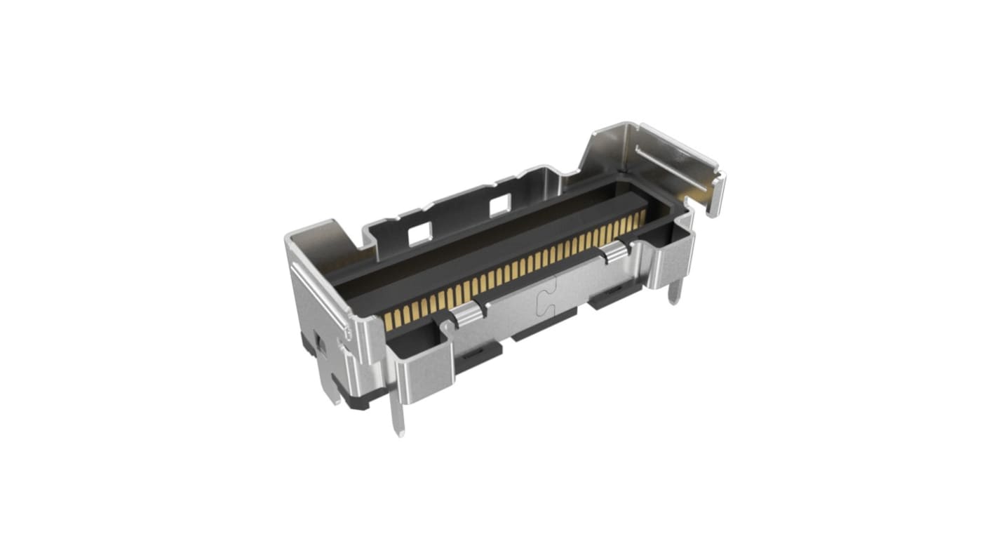 Amphenol Communications Solutions G9912322 Series Receptacle Edge Connector, PCB, 74-Contacts, 0.6mm Pitch, 1-Row