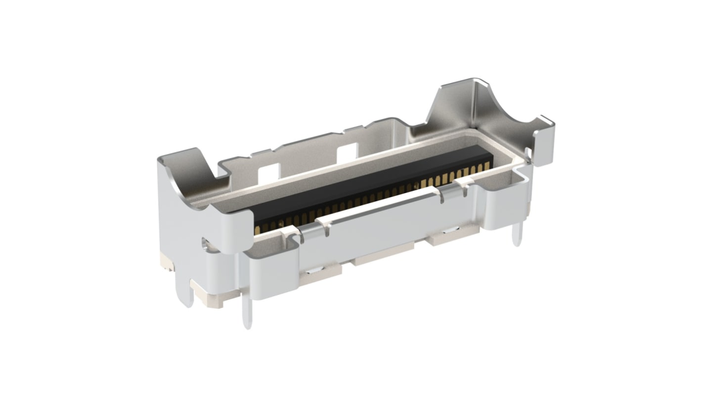 Amphenol Communications Solutions 边缘连接器, 母座, 74针, 0.6mm节距, PCB安装, G991B312系列