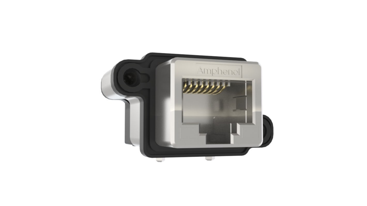 Amphenol Communications Solutions MRJR9384 Series Female Ethernet Connector, PCB Mount, Cat6a 1 Port 8 -Way