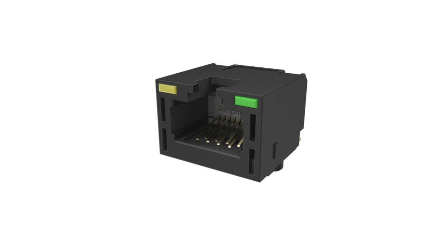 Amphenol Communications Solutions RJE3B18804 Series Female Ethernet Connector, Surface Mount, Cat6 1 Port 8 -Way