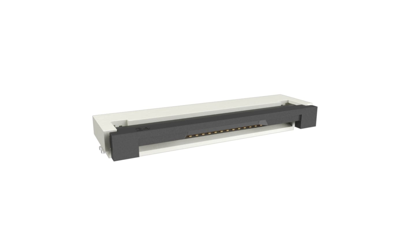 Amphenol Communications Solutions FPC连接器, 母座, 24p, 0.5mm间距, SMT安装, 直角, F33B系列