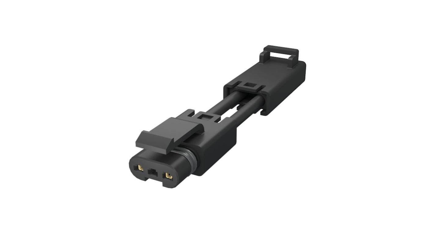Amphenol Communications Solutions FLHM2P008 Series Straight PCB Socket, 2-Contact, 1-Row, 2.5mm Pitch, Poke-In