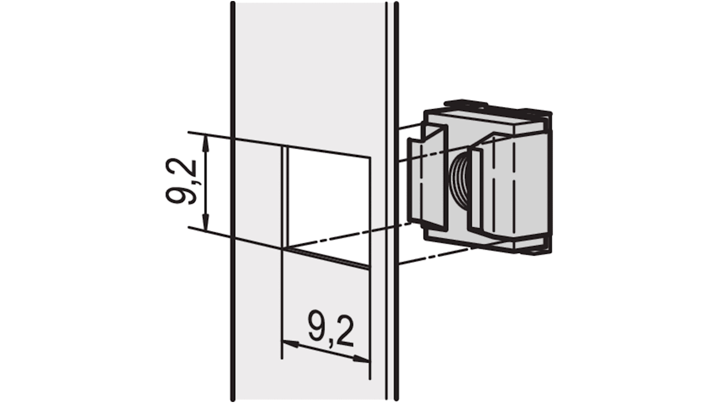 nVent-SCHROFF 21100 Series Nut for Use with Front Panels, M4 Thread, 50 Piece(s)