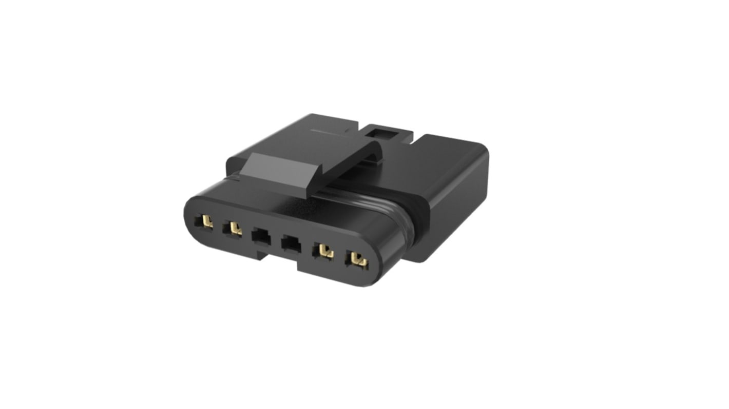 Amphenol Communications Solutions FLHS430 Series Straight Wire Mount PCB Socket, 4-Contact, 1-Row, 2.5mm Pitch, Poke-In