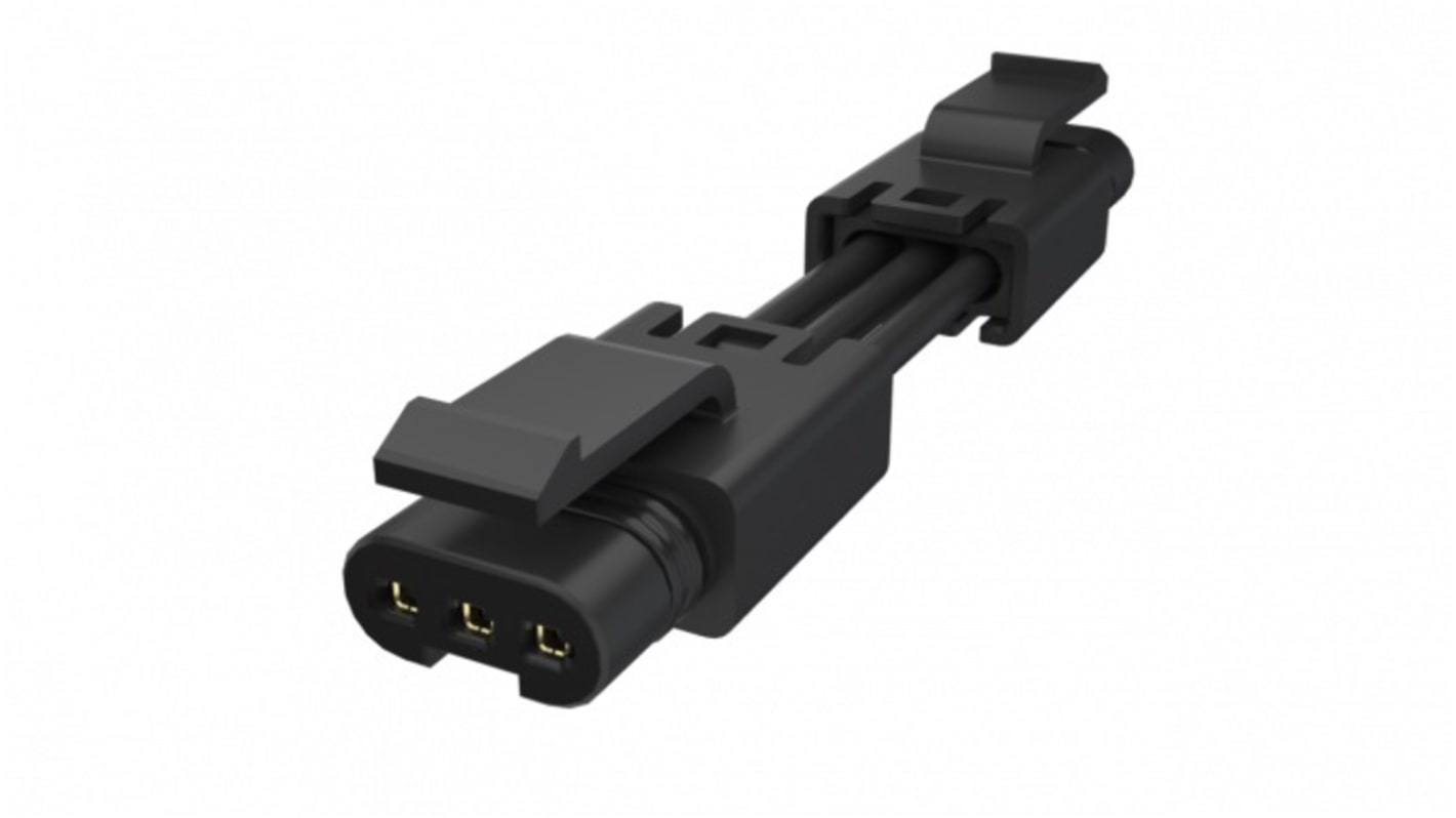 Amphenol Communications Solutions FLHT3C008 Series Straight PCB Socket, 3-Contact, 1-Row, 2.5mm Pitch, Poke-In