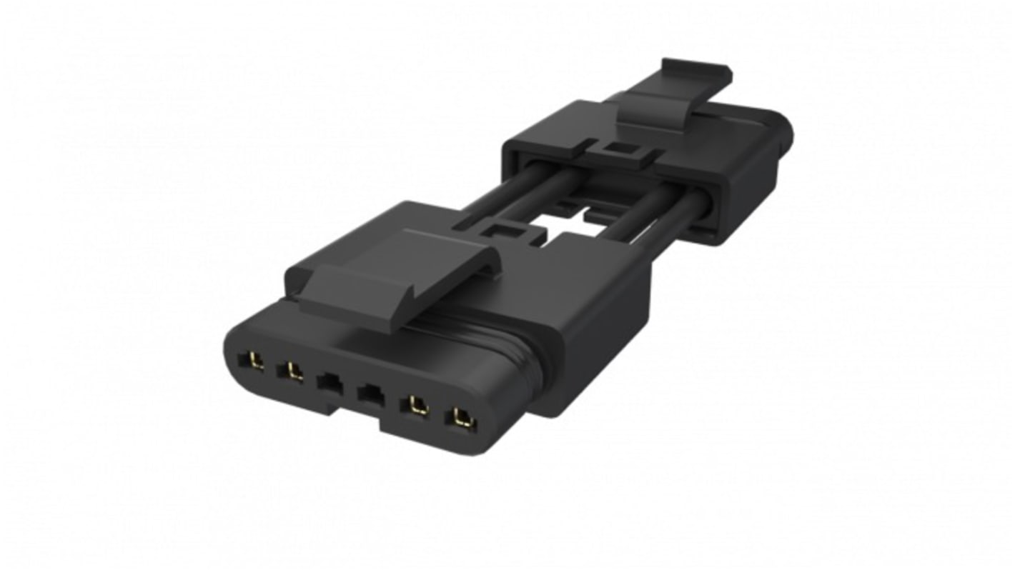 Amphenol Communications Solutions FLHT4C008A Series Straight PCB Socket, 4-Contact, 1-Row, 2.5mm Pitch, Poke-In
