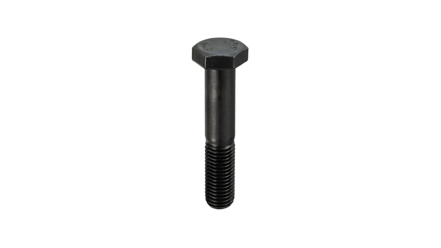 RS PRO Plain Steel, Hex Bolt, M6 x 35.0mm