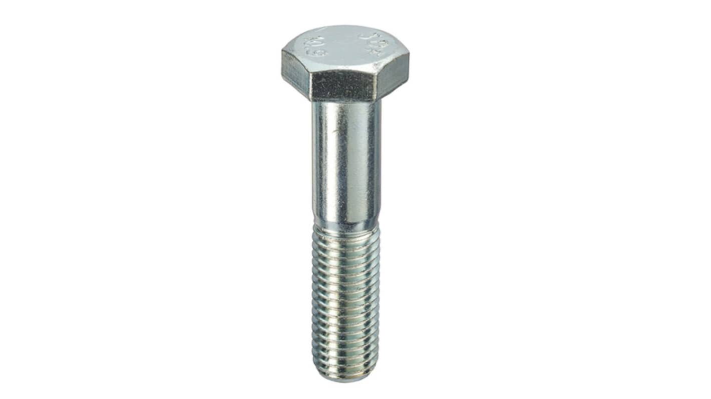 Śruba z łbem sześciokątnym gwint M30 160.0mm Stalowe Powlekane jasnym cynkiem RS PRO