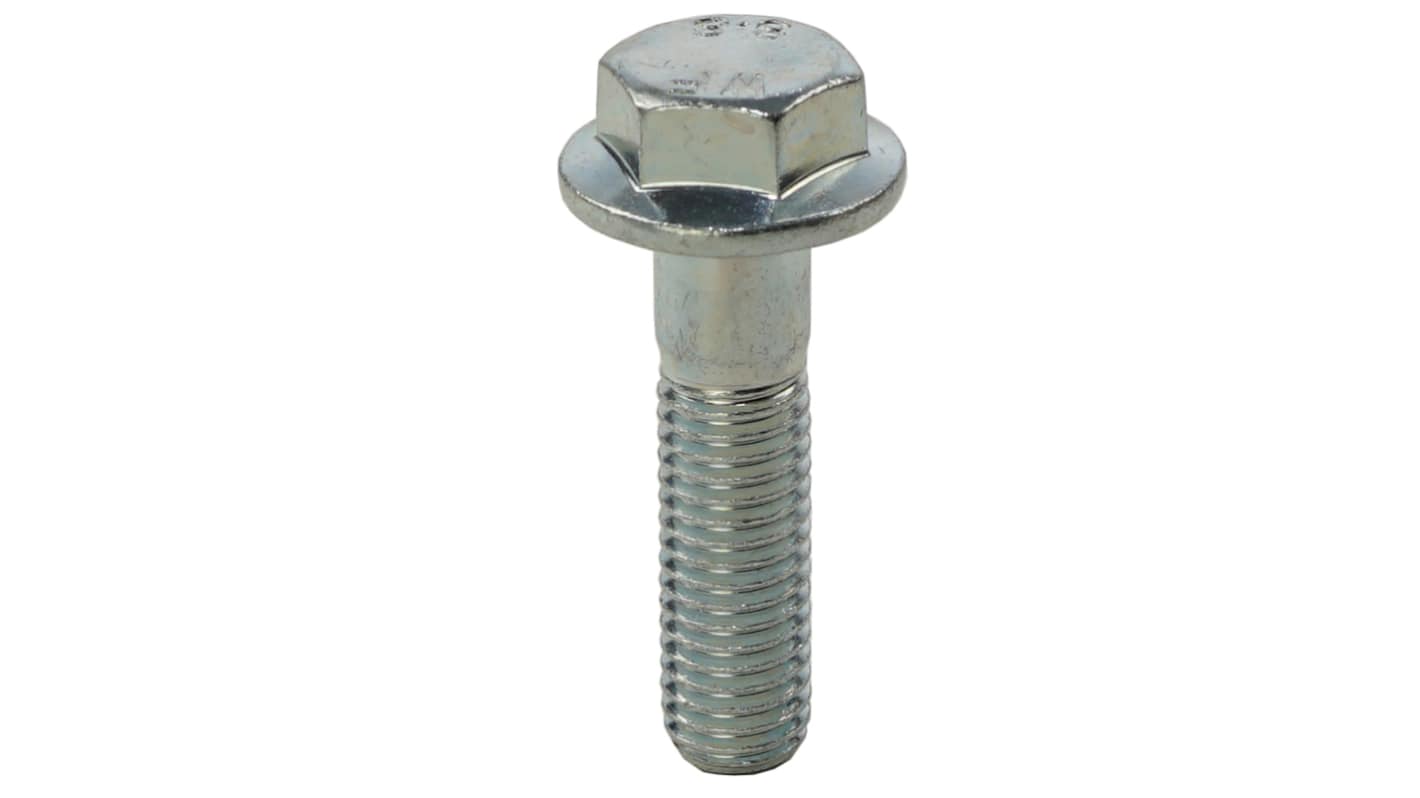 Śruba kołnierzowa ząbkowana gwint M10 35.0mm Stalowe Powlekane jasnym cynkiem RS PRO