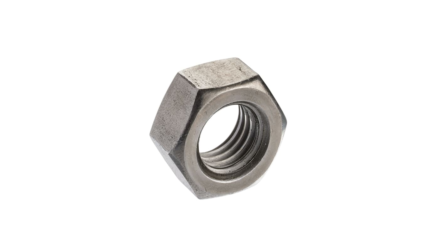 RS PRO, Plain Steel Hex Nut, DIN 934, M6