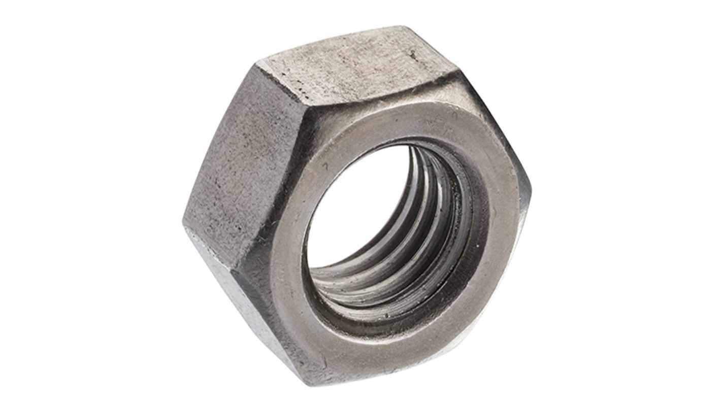 RS PRO, Plain Steel Hex Nut, DIN 934, M8