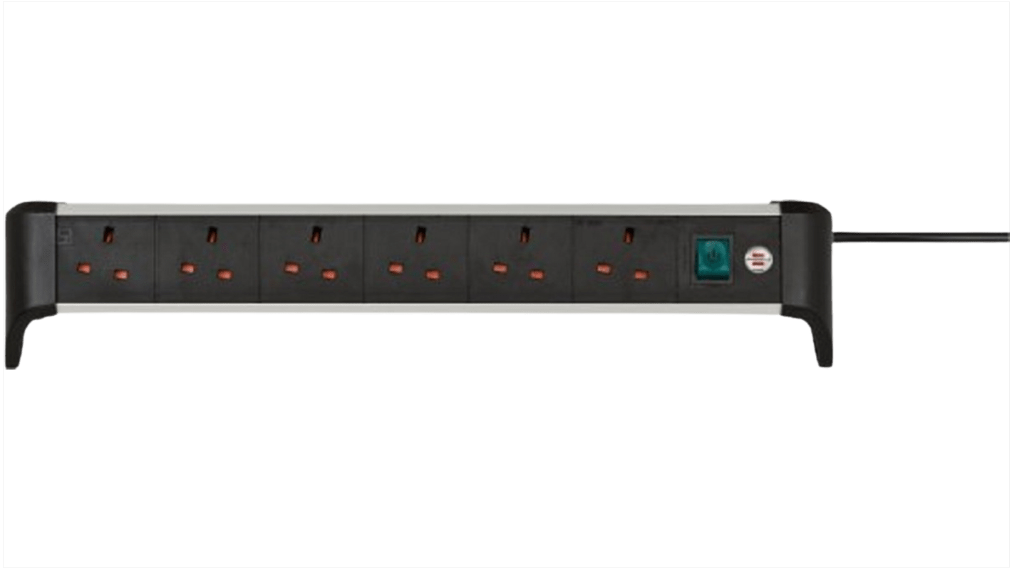 Rallonge électrique Hugo Brennenstuhl 3m, 6 prises, 240 V, IP20