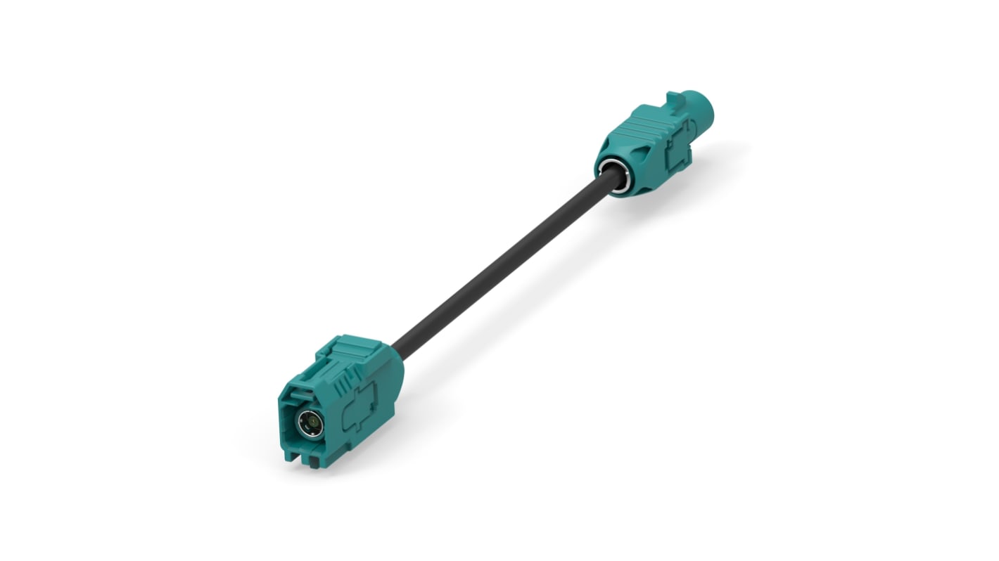 Câble coaxial TE Connectivity 2081385, Bouchon FAKRA, / FAKRA Jack, 600mm, Noir