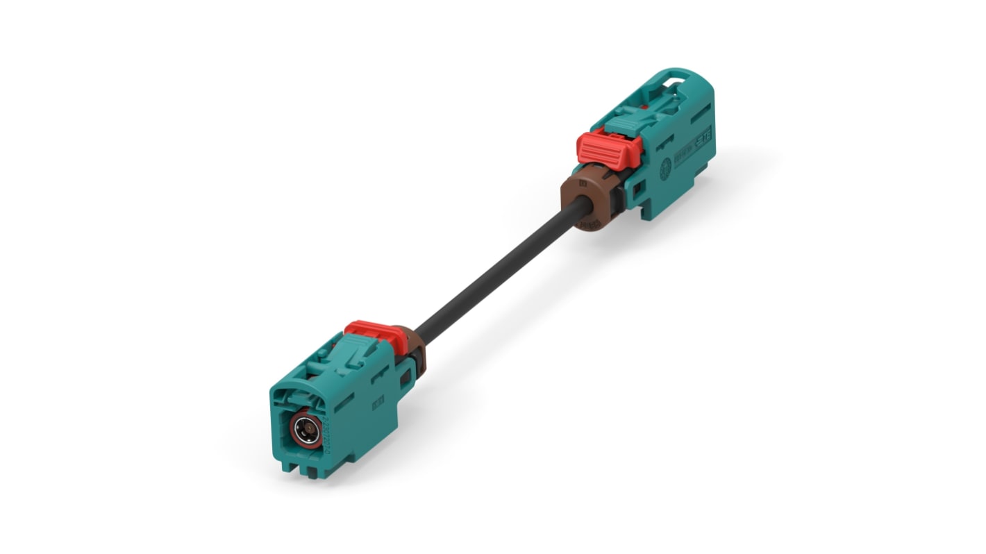 Cable coaxial TE Connectivity, 50, con. A: Conector macho FAKRA, Macho, con. B: Conector macho FAKRA, Macho, long.