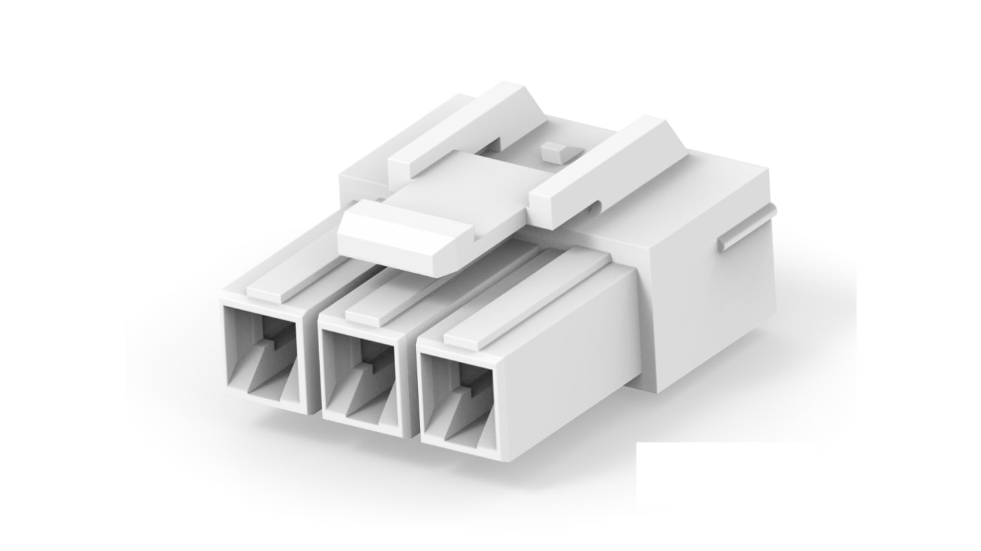 TE Connectivity Power Connector, 3 Way, Female, 2408780, PCB Mount, 600 V ac