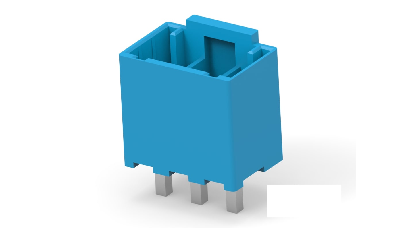 Conector de potencia TE Connectivity 2423324 Macho de 3 vías, 300 V ac, Montaje en PCB