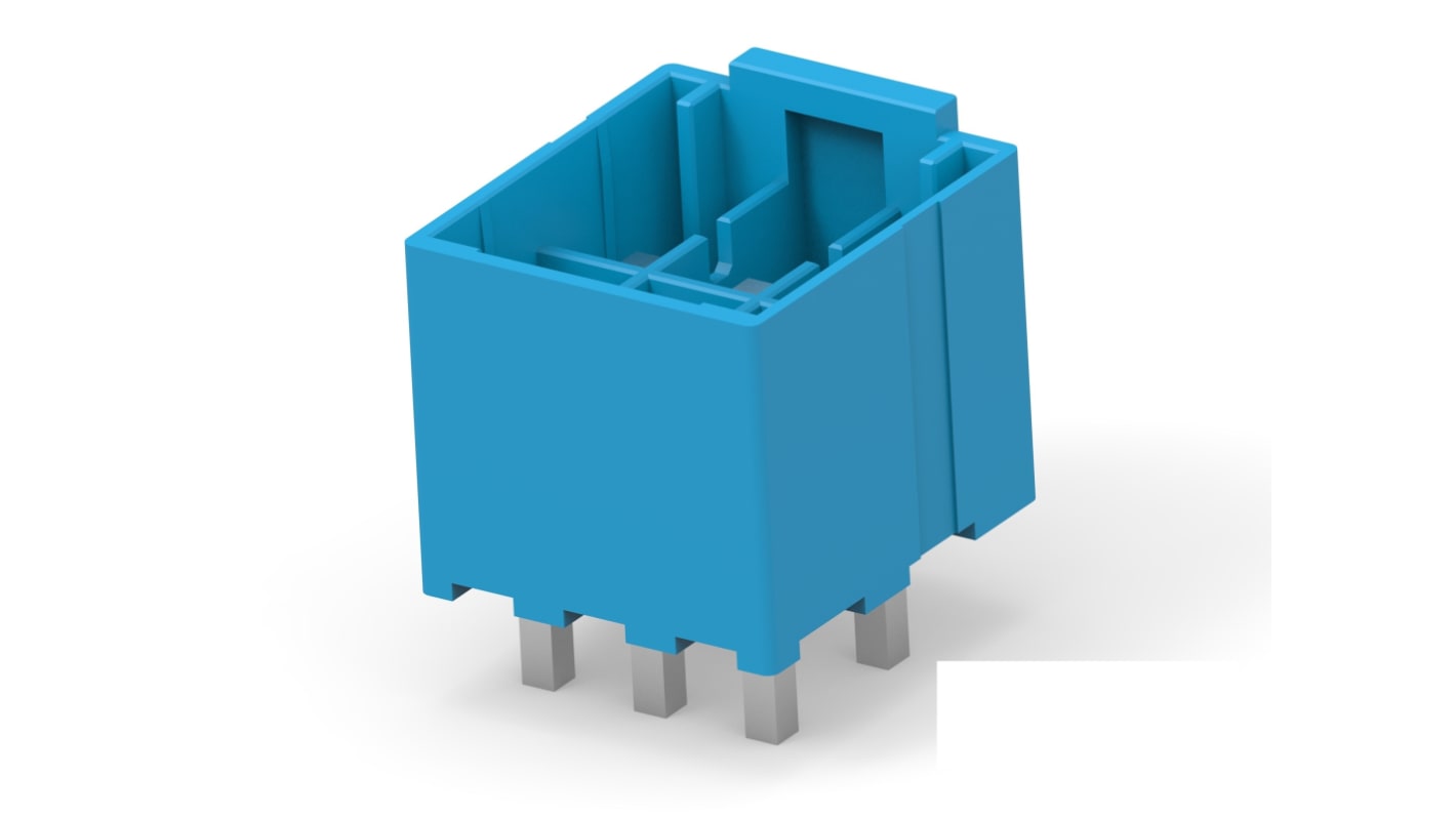 Conector de potencia TE Connectivity 2423324 Macho de 6 vías, 300 V ac, Montaje en PCB