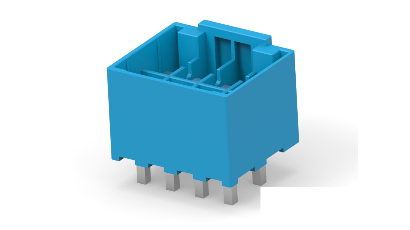 TE Connectivity Power Connector, 8 Way, Male, 2423324, PCB Mount, 300 V ac