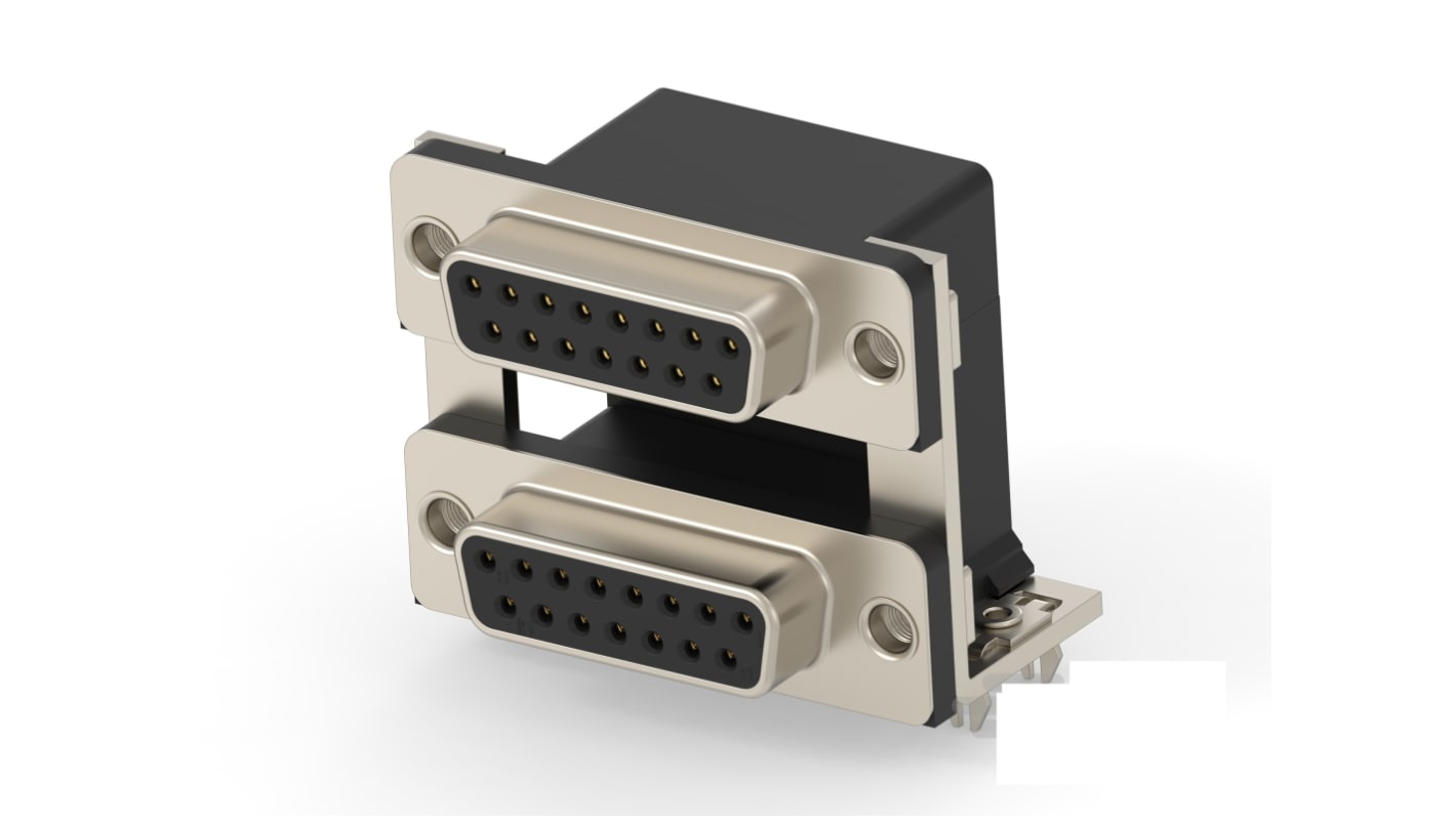 TE Connectivity 2454917 15 Way Vertical Board Mount D-sub Connector Socket, 19.05mm Pitch