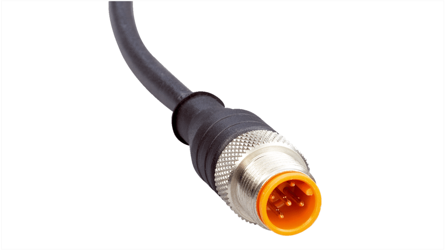 Sick Male M12 Cable, 2m Polyurethane