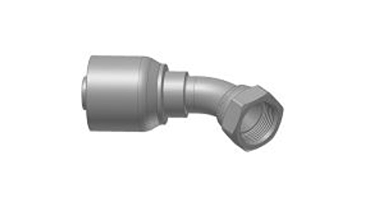 Parker Crimped Hose Fitting 3/4 in Hose to 1 1/16-12 in Female, 13770-12-12-SM