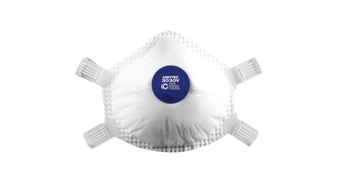 Skytec 3030V Series Disposable Respirator for General Purpose Protection, FFP3, Valved, Moulded 5Each per Package