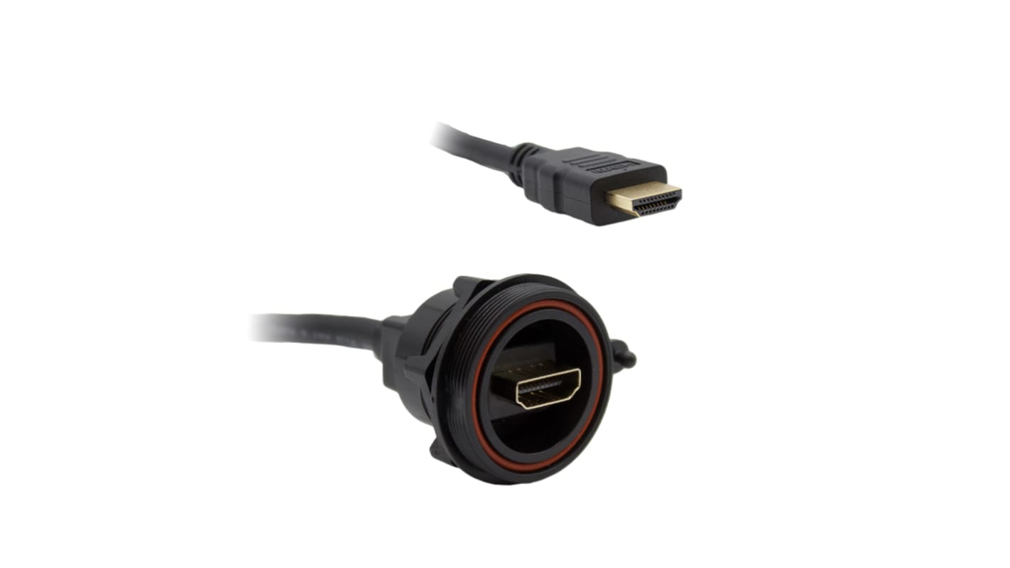Conector HDMI Macho, Recto