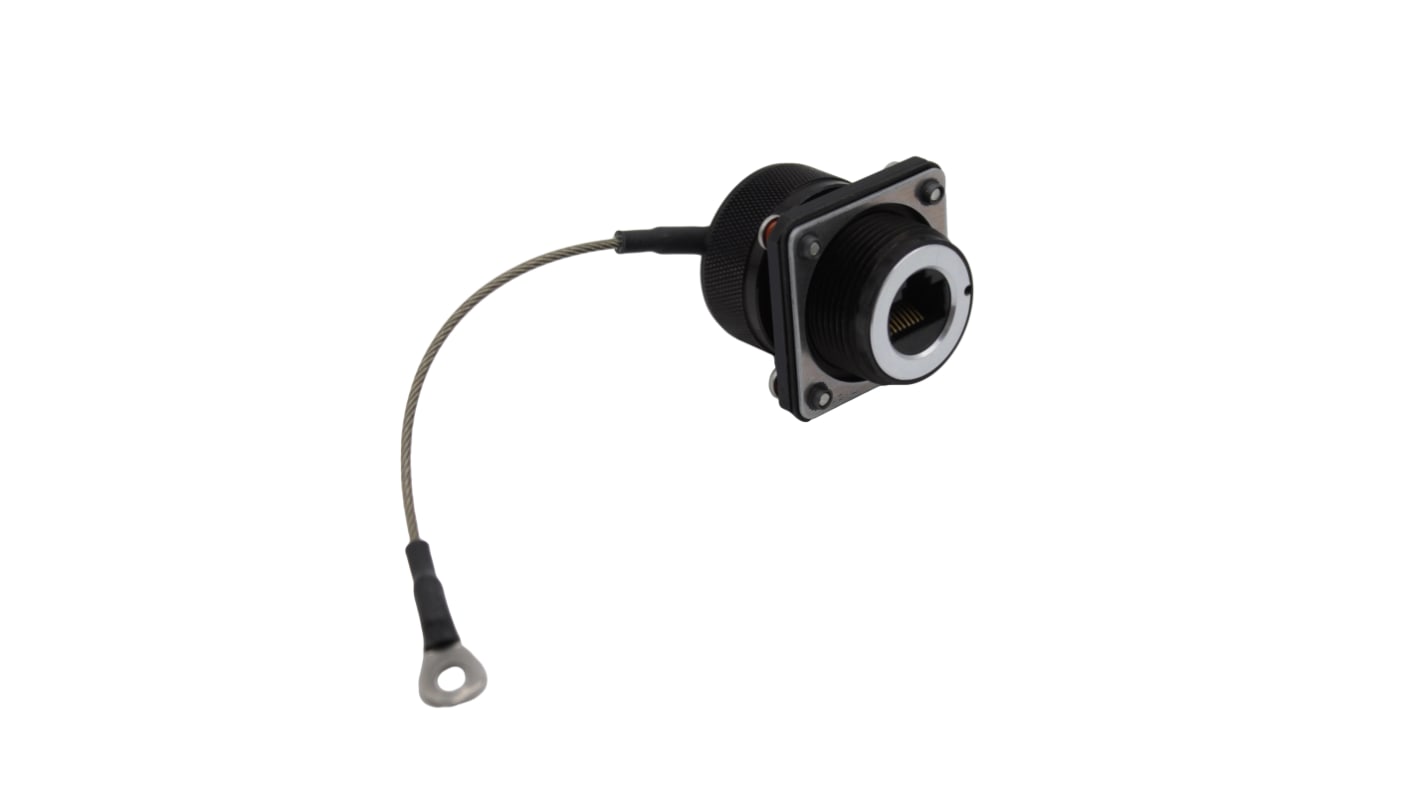Bulgin 600 Series Ethernet Series Female Ethernet Connector, Flange Mount, Cat6a Straight
