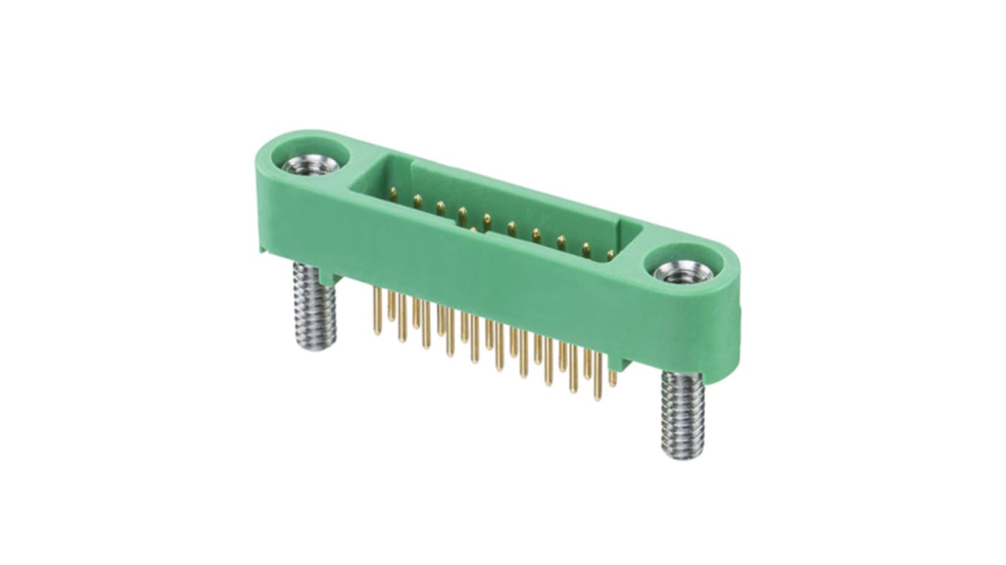 HARWIN G125 Series Vertical PCB Mount PCB Socket, 20-Contact, 2-Row, 1.25mm Pitch, Solder Termination