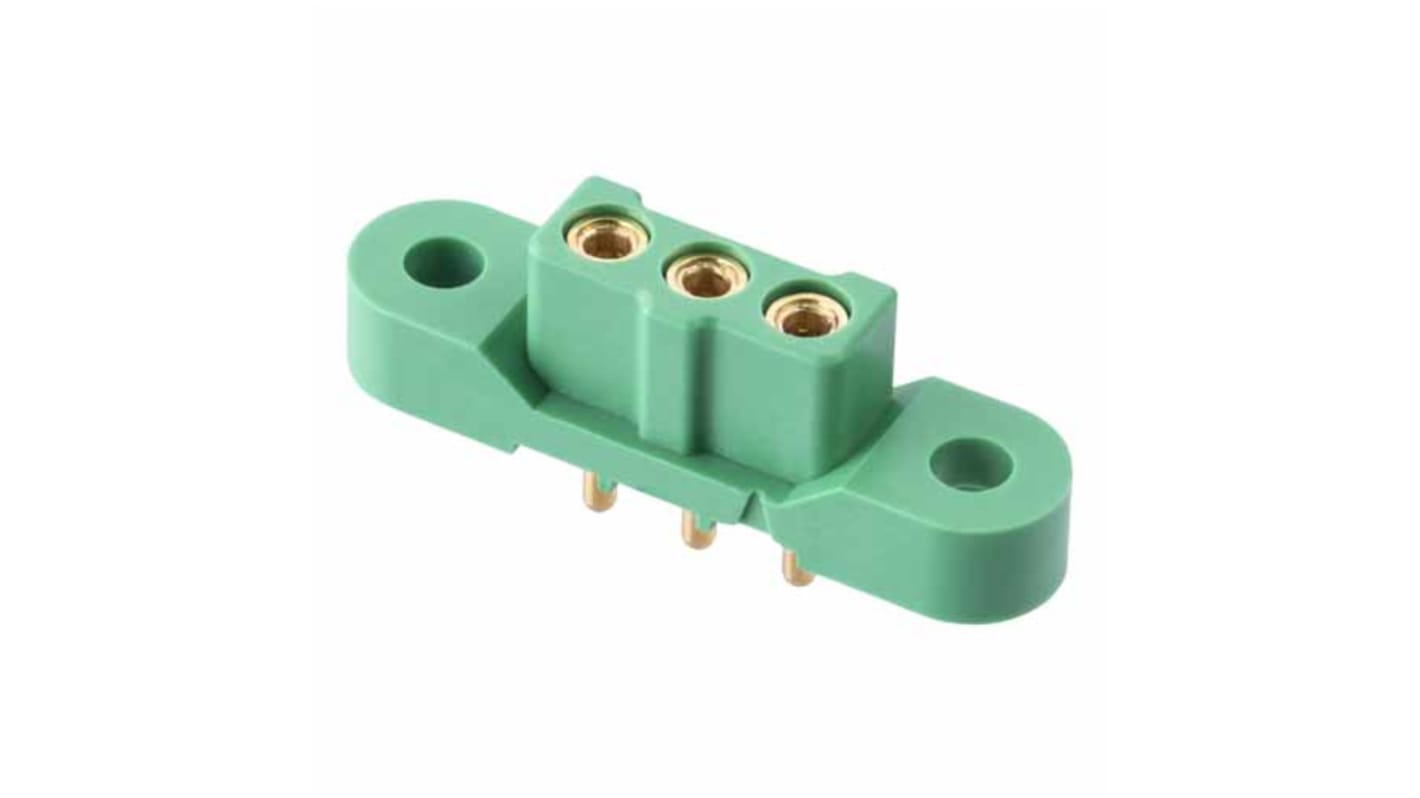 HARWIN M300 Series Vertical PCB Mount PCB Socket, 3-Contact, 1-Row, 3mm Pitch, Solder Termination