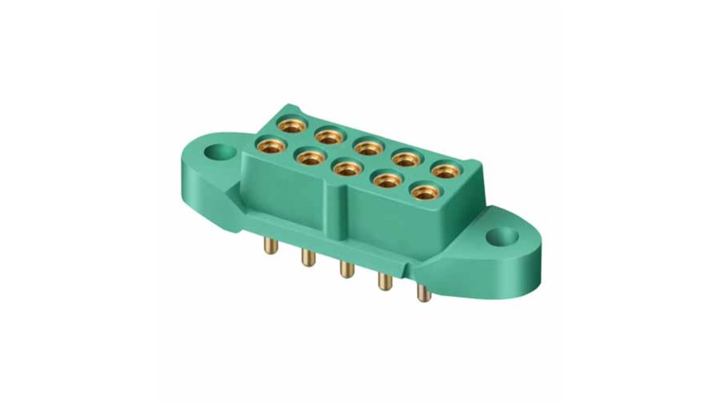 HARWIN M300 Series Vertical PCB Mount PCB Socket, 10-Contact, 2-Row, 3mm Pitch, Solder Termination