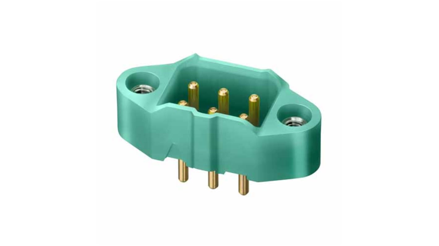 HARWIN M300 Series Vertical PCB Mount PCB Socket, 6-Contact, 2-Row, 3mm Pitch, Solder Termination