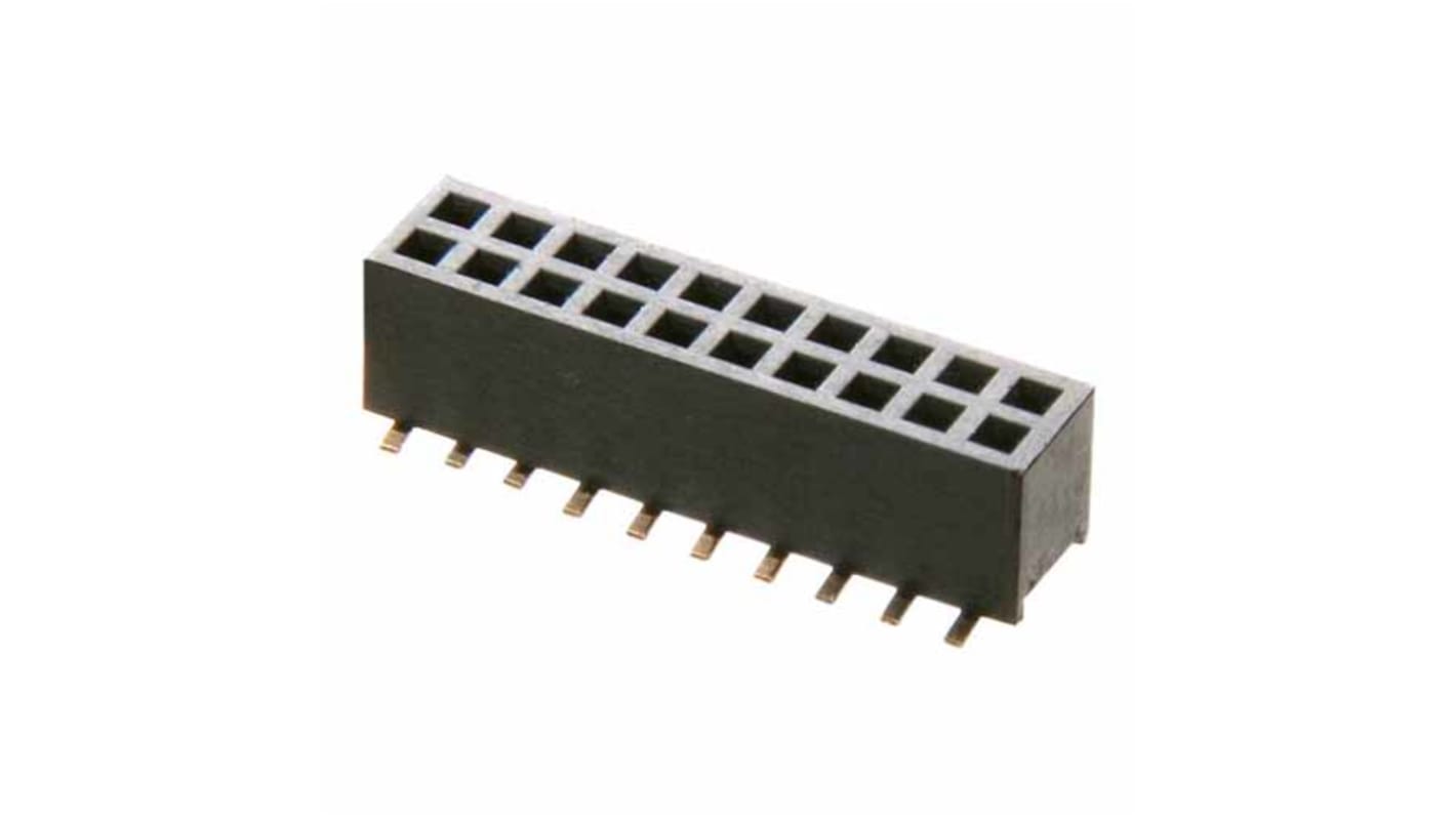 HARWIN M50 Series Vertical Surface Mount PCB Socket, 50-Contact, 2-Row, 1.27mm Pitch, Solder Termination