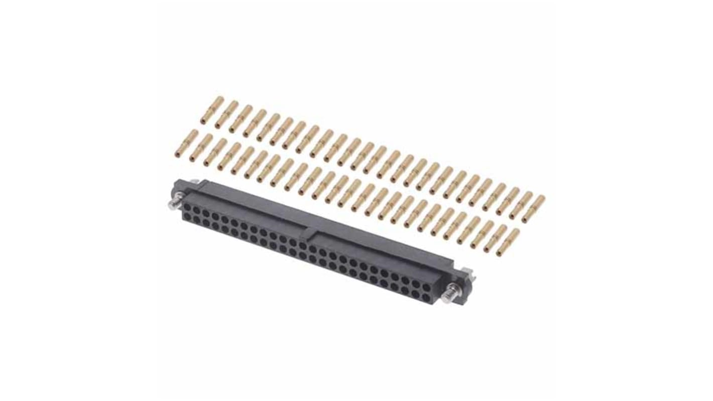 HARWIN M80 Series Straight PCB Socket, 50-Contact, 2-Row, 2mm Pitch, Crimp Termination