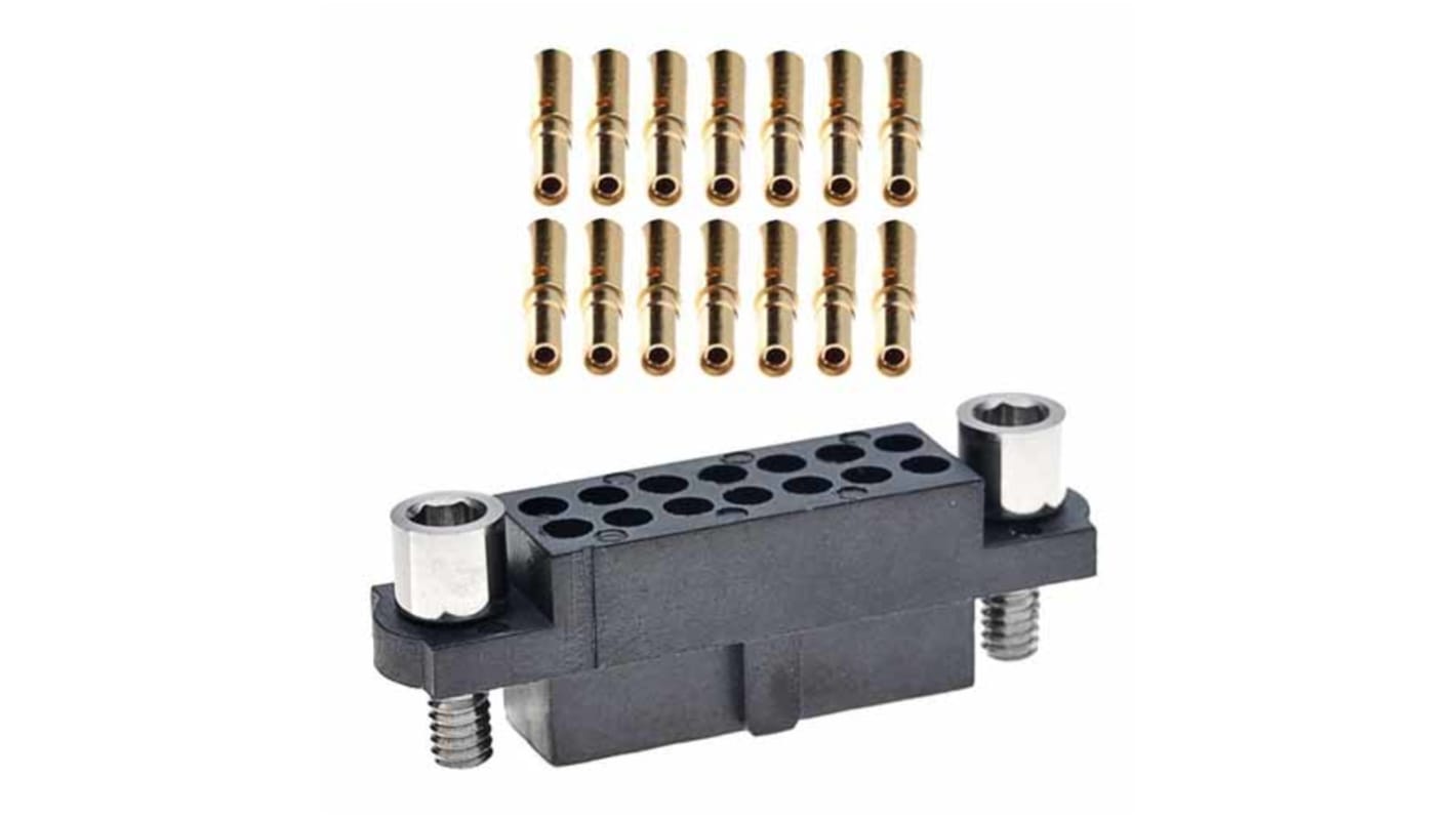 HARWIN 10p双排排母 直向压接连接器, 2mm间距, M80系列